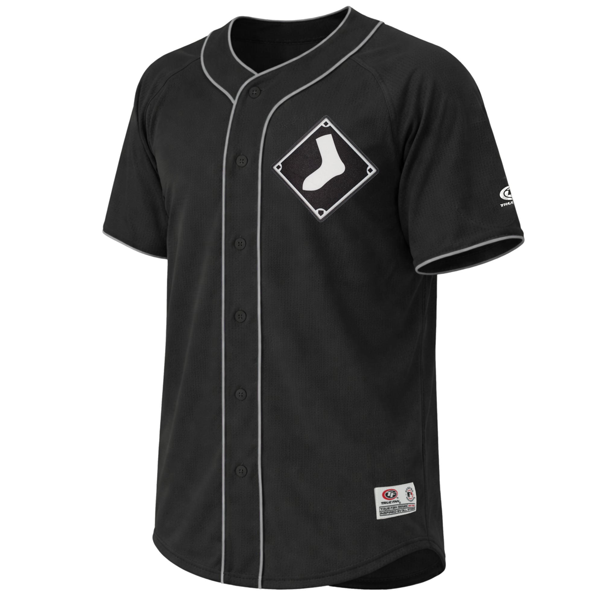 Maillot de mode Chicago White Sox noir à points couture pour homme