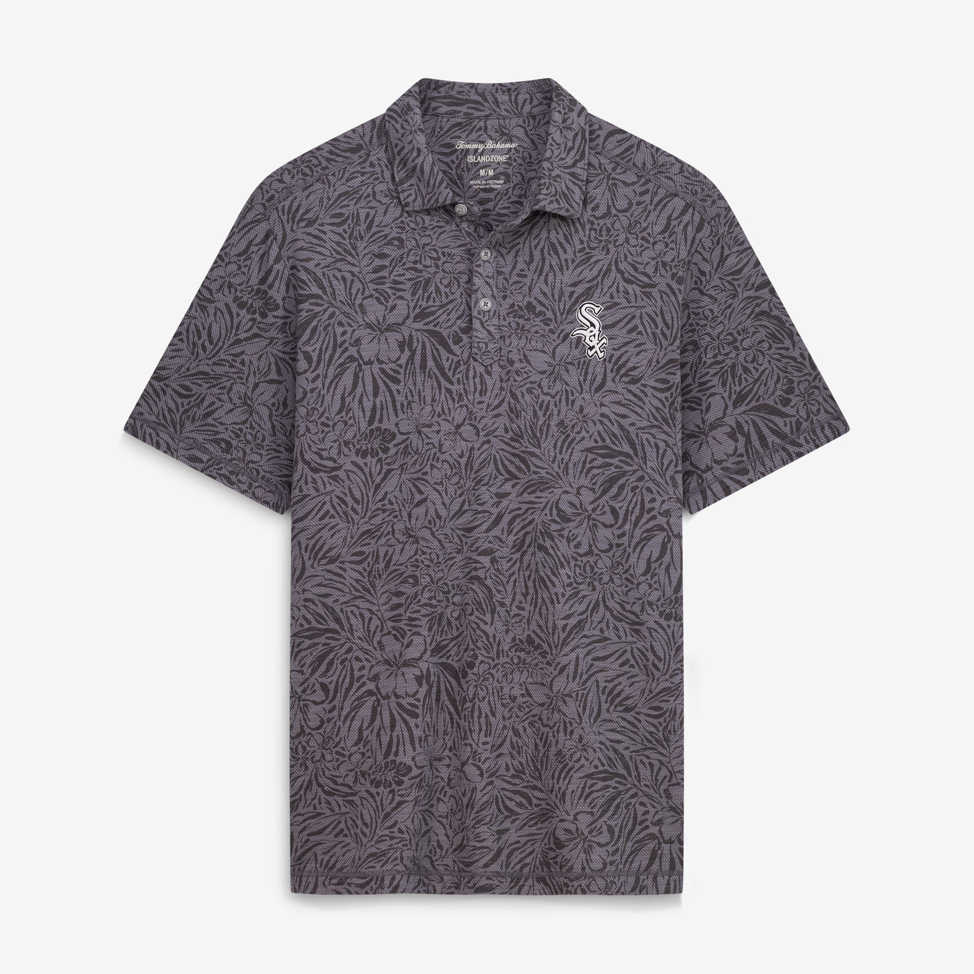 Polo Tommy Bahama IslandZone gris Chicago White Sox Wild Hibiscus pour homme