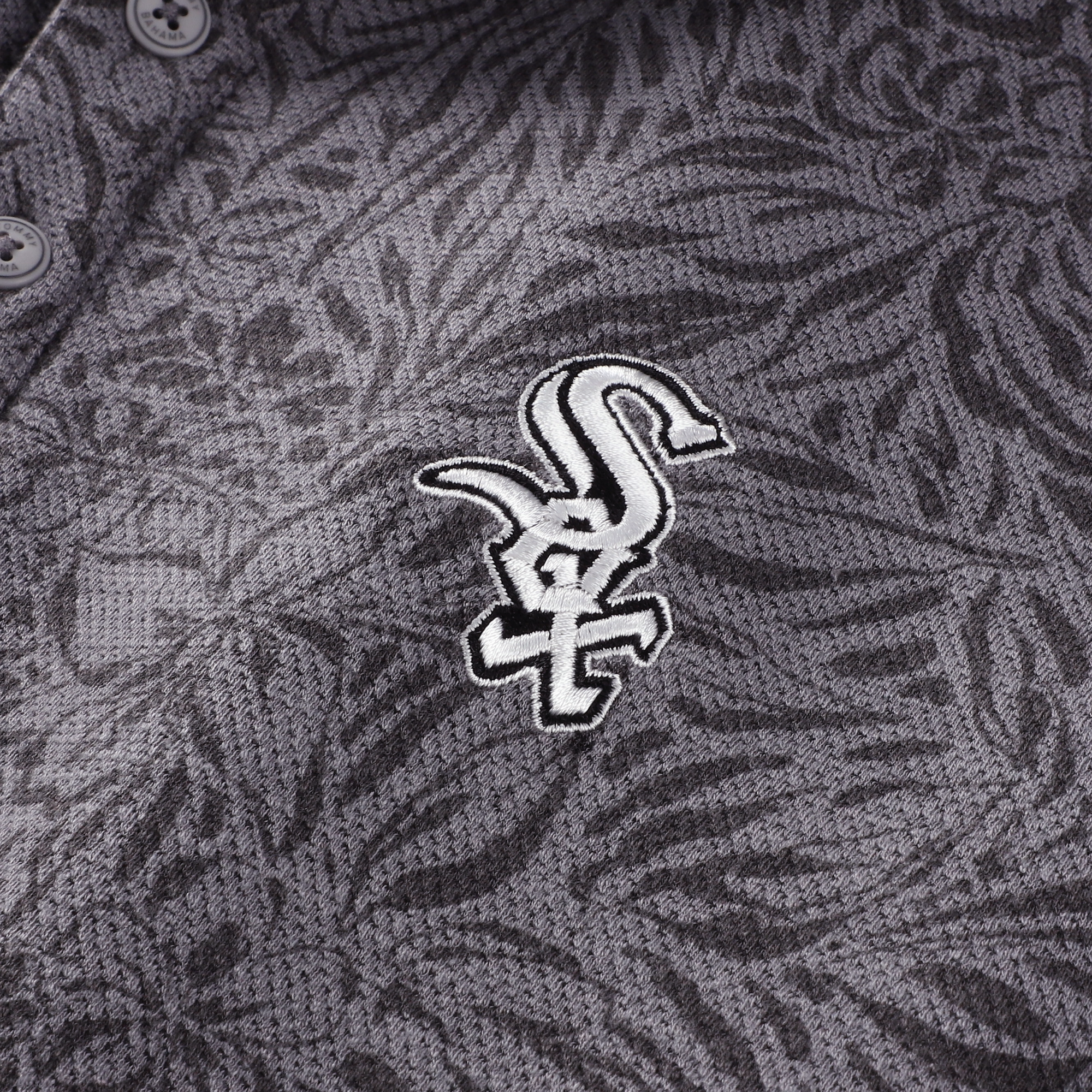 Polo Tommy Bahama IslandZone gris Chicago White Sox Wild Hibiscus pour homme