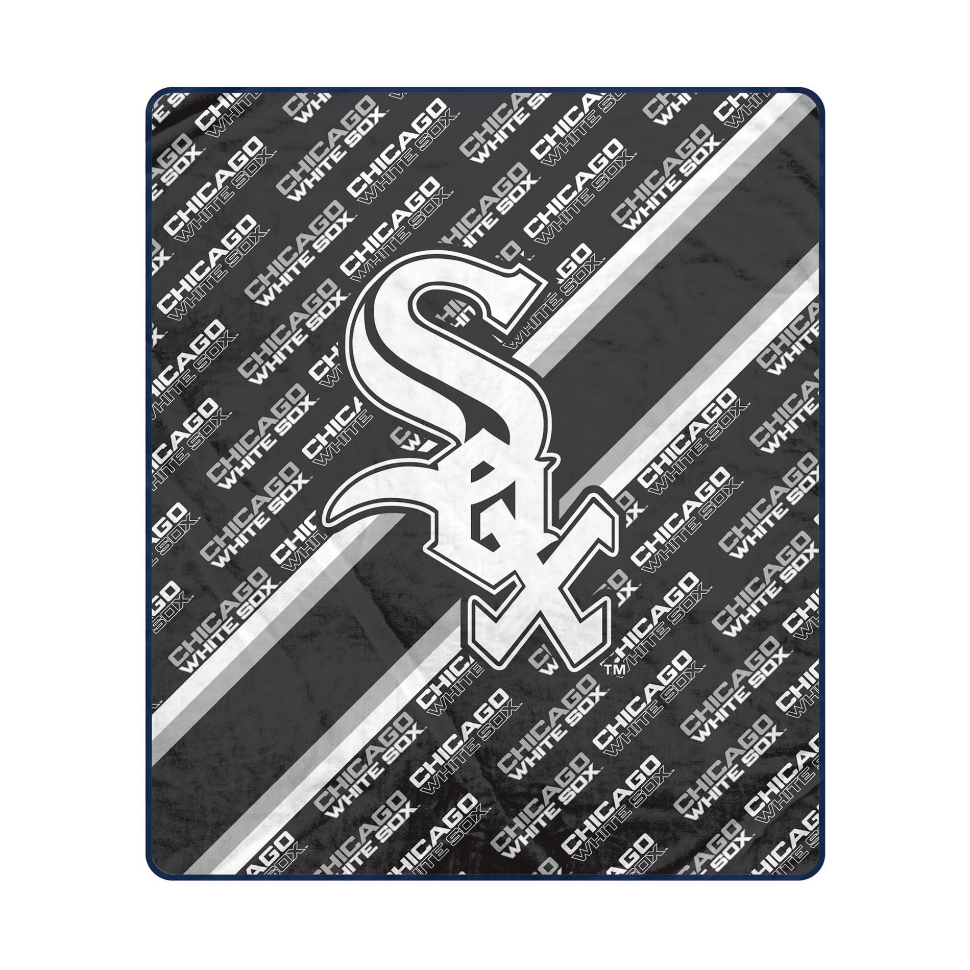 Pegasus Chicago White Sox 60" x 70" Diagonal Lined Wordmark Ultra Soft Blanket