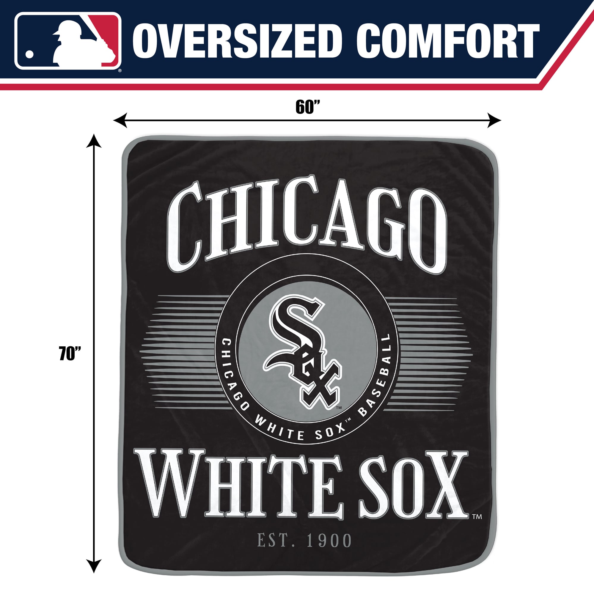 Pegasus Chicago White Sox Spotlight Arch 60" x 70" Ultra Soft Throw Blanket