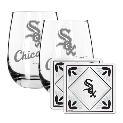 Chicago White Sox The Memory Company 15oz. Stemless Wine Glass & Coaster Set