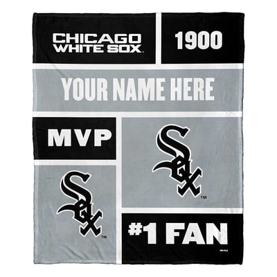 Chicago White Sox The Northwest Group 50'' x 60'' Colorblock Personalized Silk Touch Throw