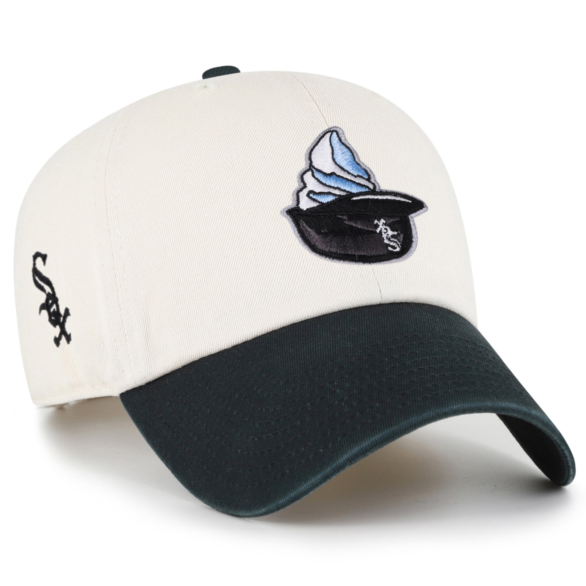 Unisex '47 Natural Chicago White Sox Single Swirl Ice Cream Helmet 2.0 Clean Up Adjustable Hat