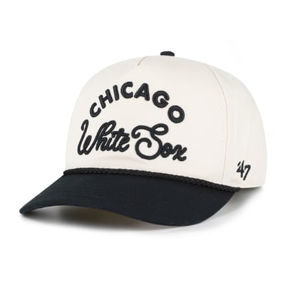 Chicago White Sox '47 Unisex Rope Script Hitch Adjustable Hat - Natural/Black