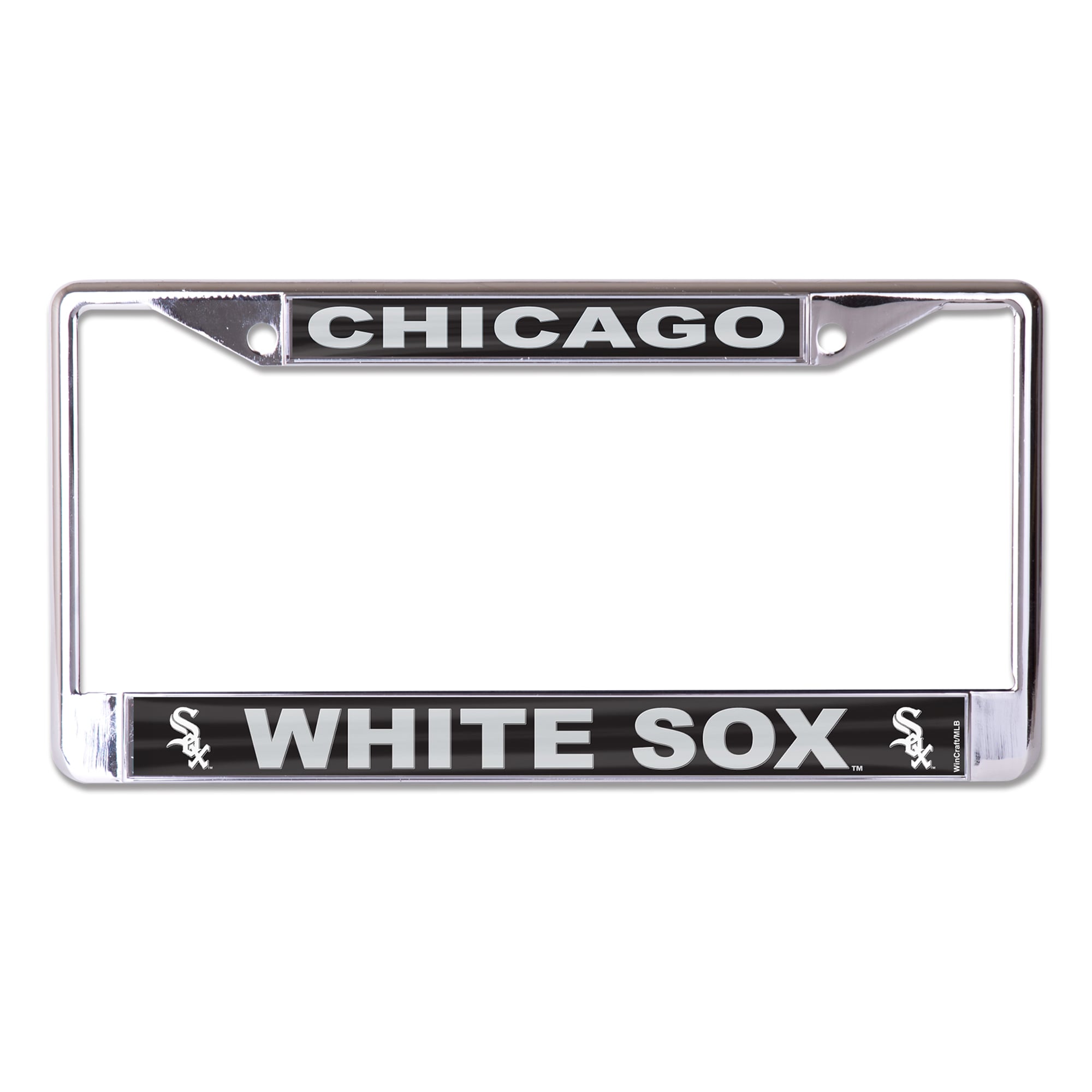 Cadre de plaque d'immatriculation en métal WinCraft Chicago White Sox Secondary Logo S/L