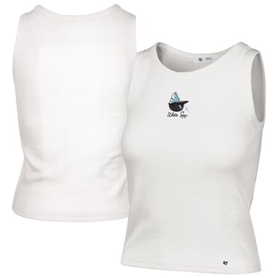 Chicago White Sox '47 Women's Single Swirl Ribbed Baby Tank Top - Cream
