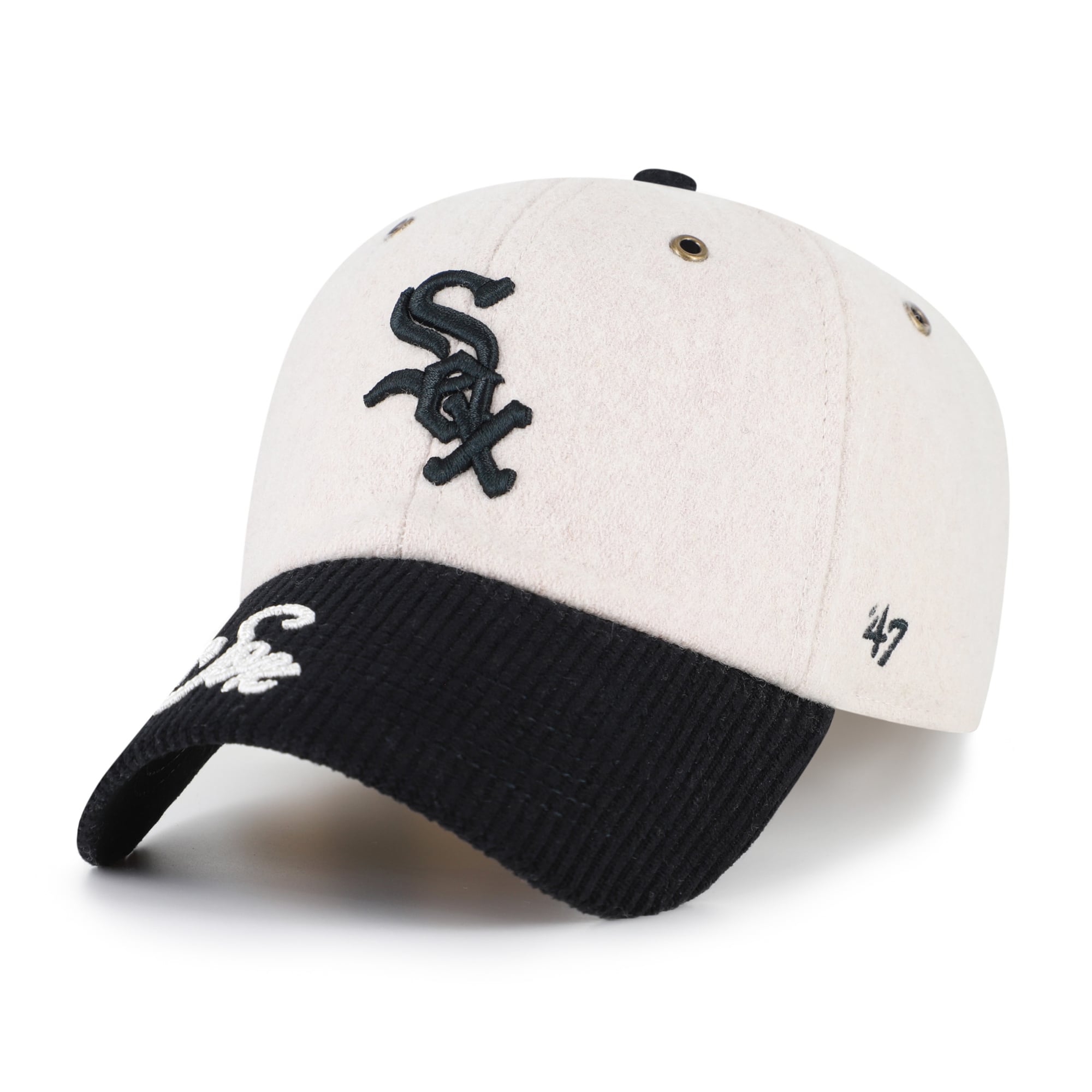 Casquette ajustable pour femme « 47 Natural Chicago White Sox Rope Script Clean Up »