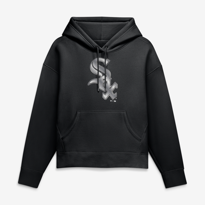 Chicago White Sox Women's Metallic Mascot Hoodie - Black