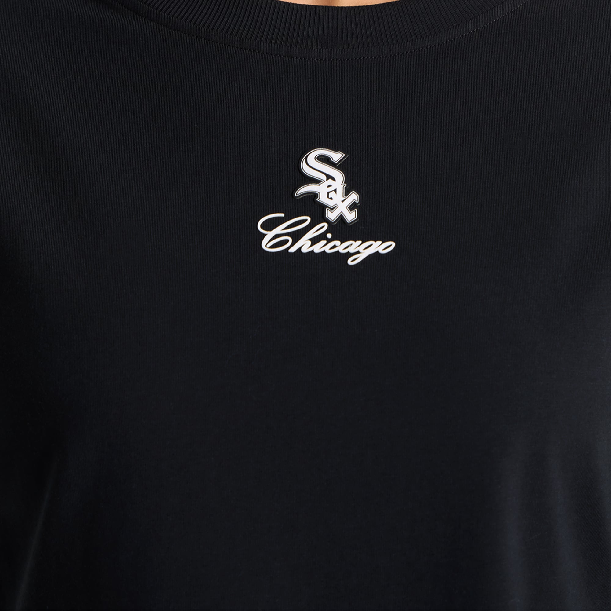 Women's lululemon Black Chicago White Sox All Yours Organic Cotton Cropped T-Shirt