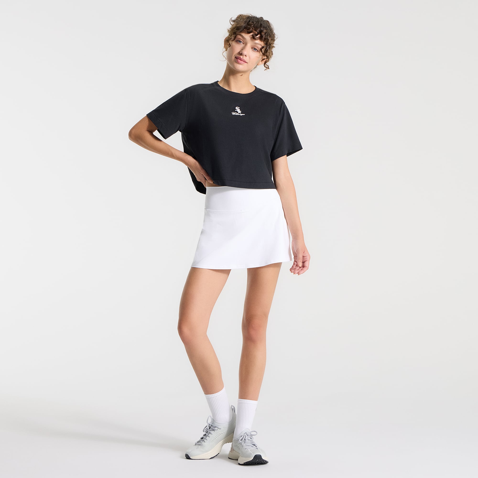 Women's lululemon Black Chicago White Sox All Yours Organic Cotton Cropped T-Shirt