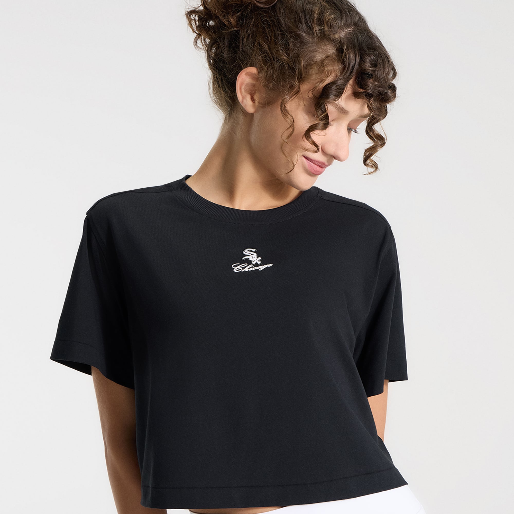 Women's lululemon Black Chicago White Sox All Yours Organic Cotton Cropped T-Shirt