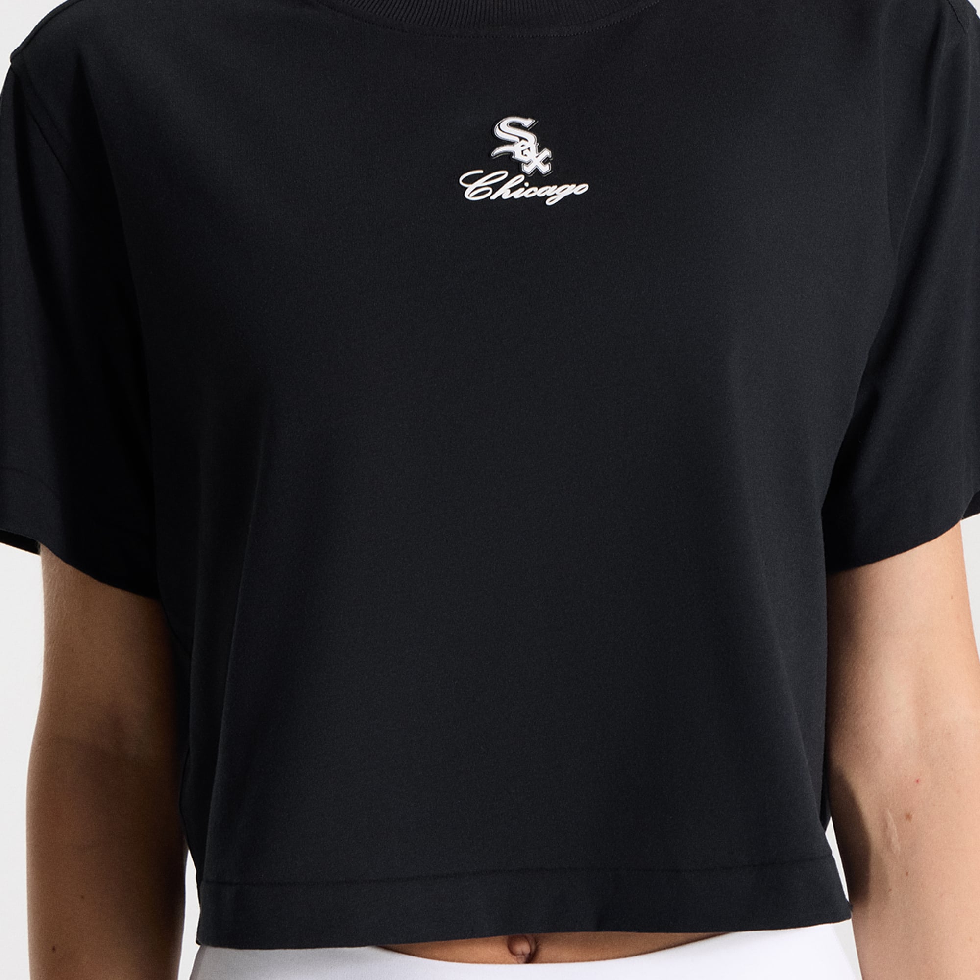 Women's lululemon Black Chicago White Sox All Yours Organic Cotton Cropped T-Shirt