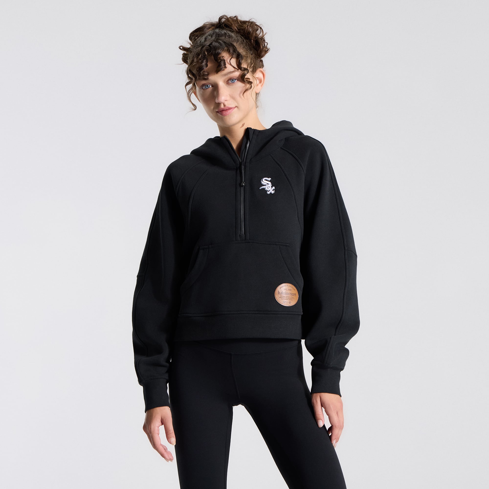 Women's lululemon Black Chicago White Sox Scuba Oversized Half-Zip Hoodie