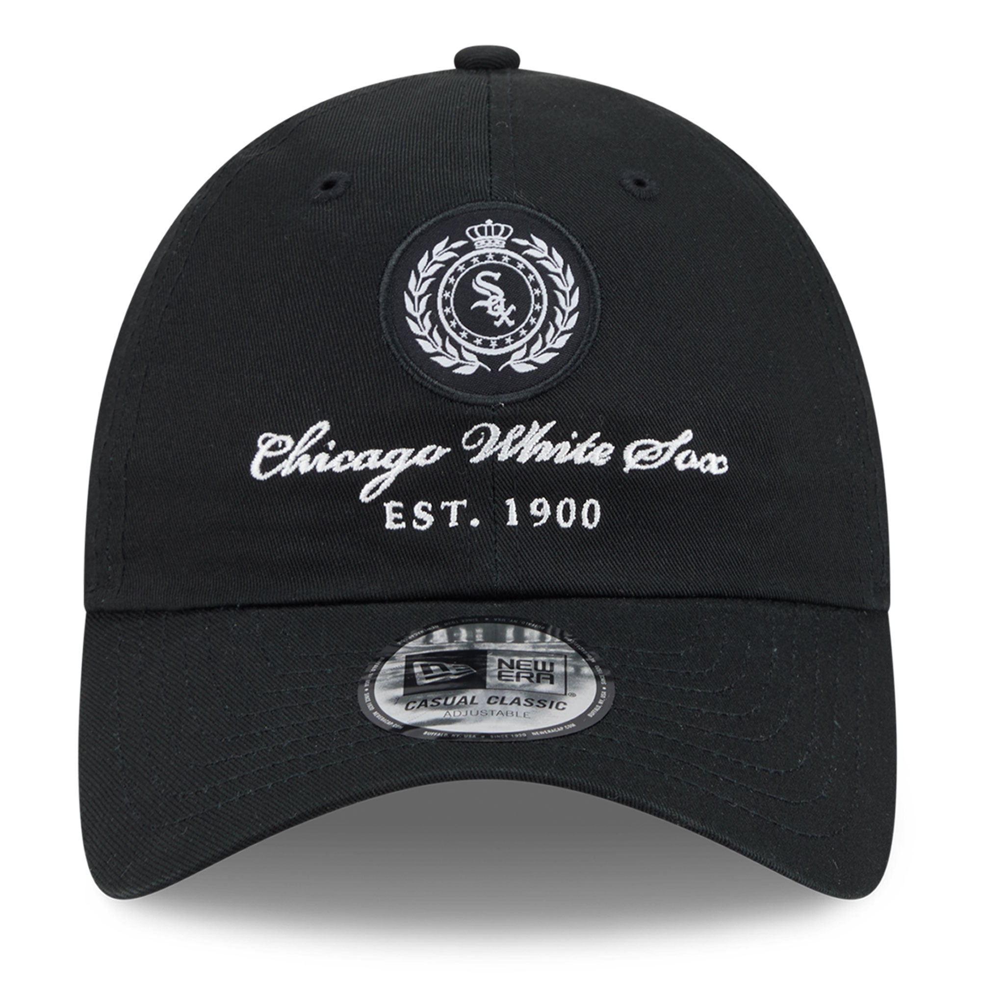 Women's New Era Black Chicago White Sox Script Patch Casual Classic Adjustable Hat