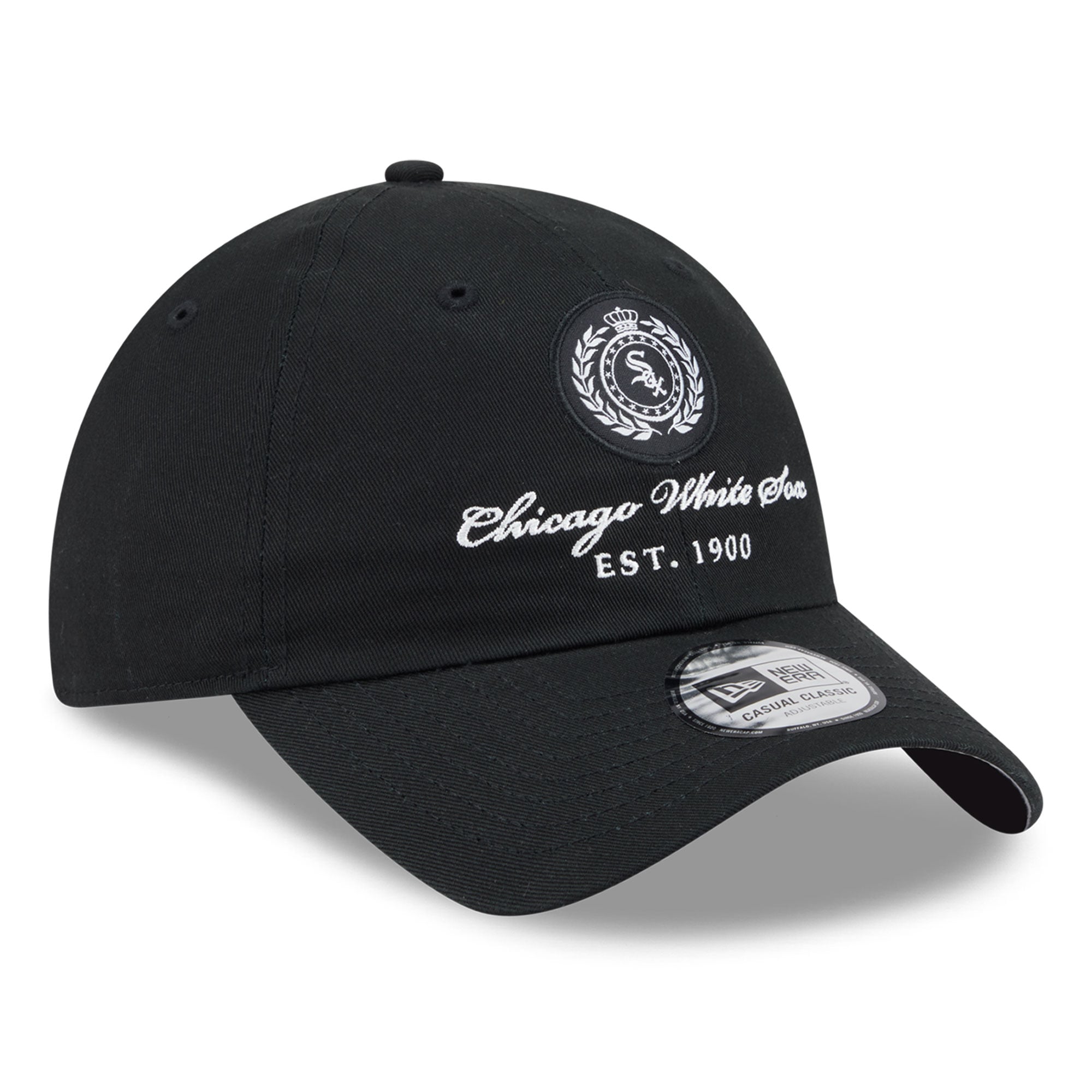 Women's New Era Black Chicago White Sox Script Patch Casual Classic Adjustable Hat