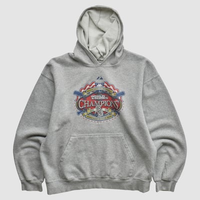 World Series Majestic 2005 Hooded Pullover Sweatshirt - Heather Gray - XS by Fanatics Real Vintage