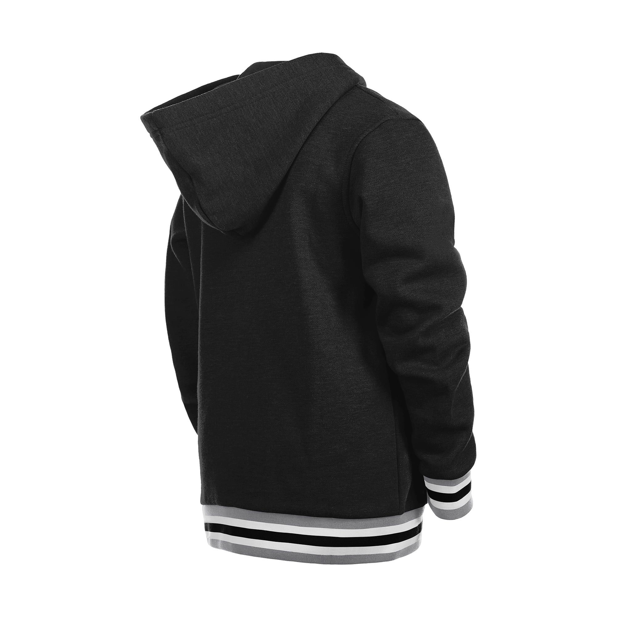 Sweat à capuche New Era noir pour jeunes, orné de finitions en maille, Chicago White Sox.