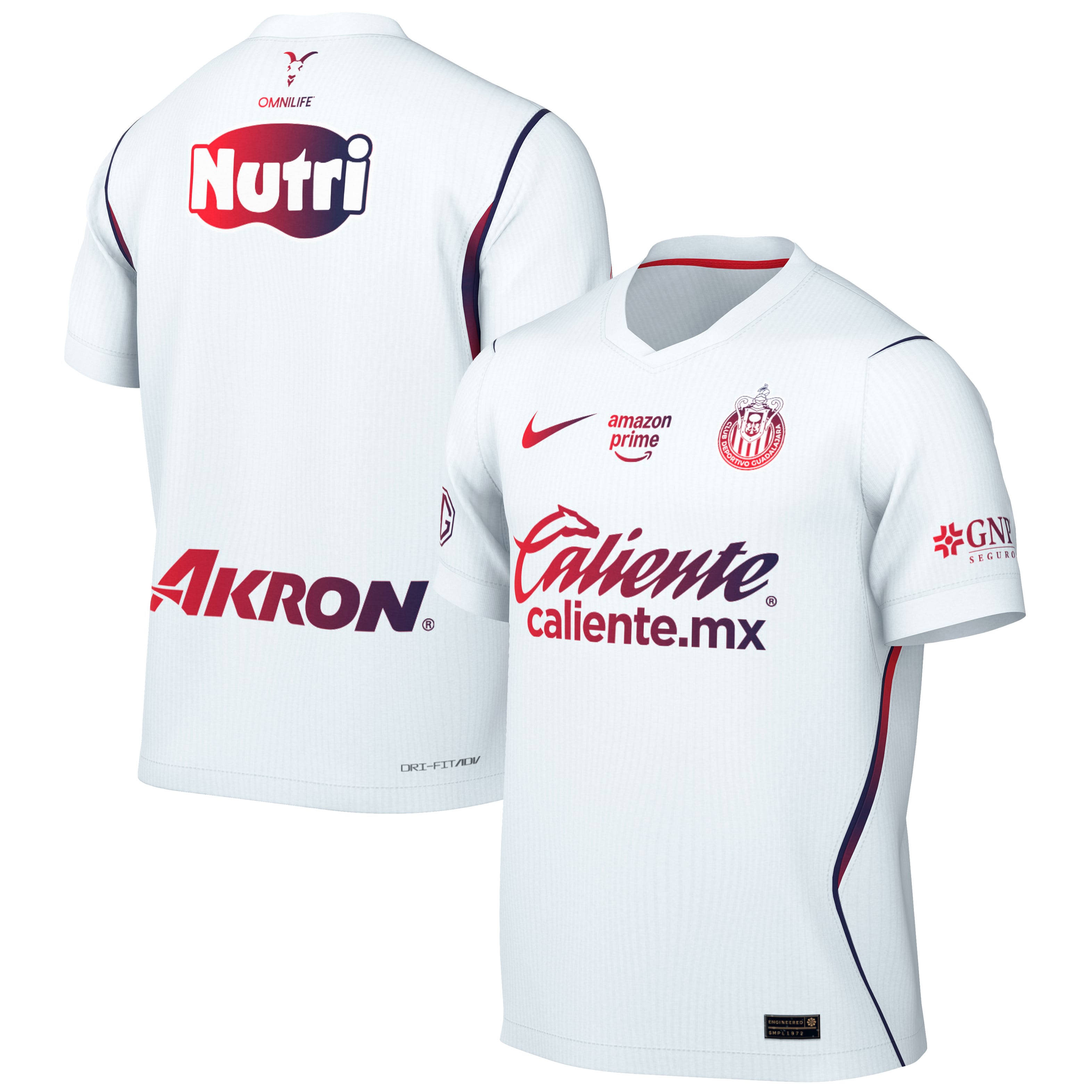 Men's Nike White Chivas 2026/27 Away Match Authentic Jersey