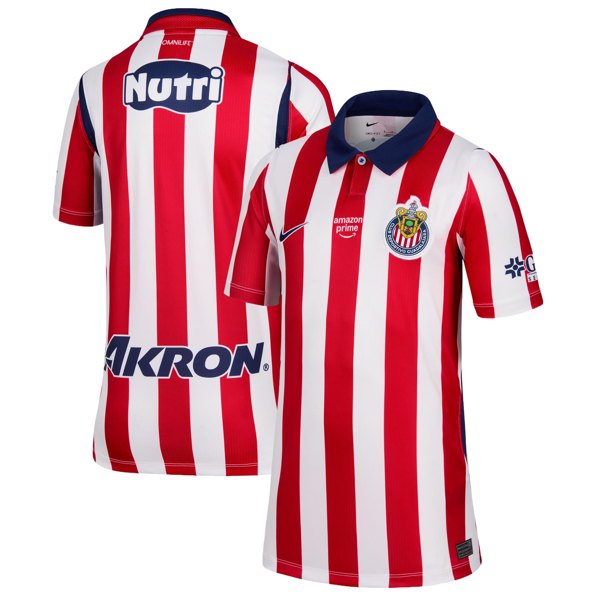 Maillot réplique domicile Nike blanc/rouge Chivas 2026/27 pour jeunes