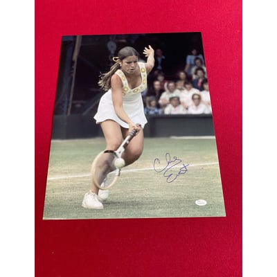 Carte De Tennis Signée Chris Evert 1987 - Autographe Original Authentifié BAS, état Near Mint