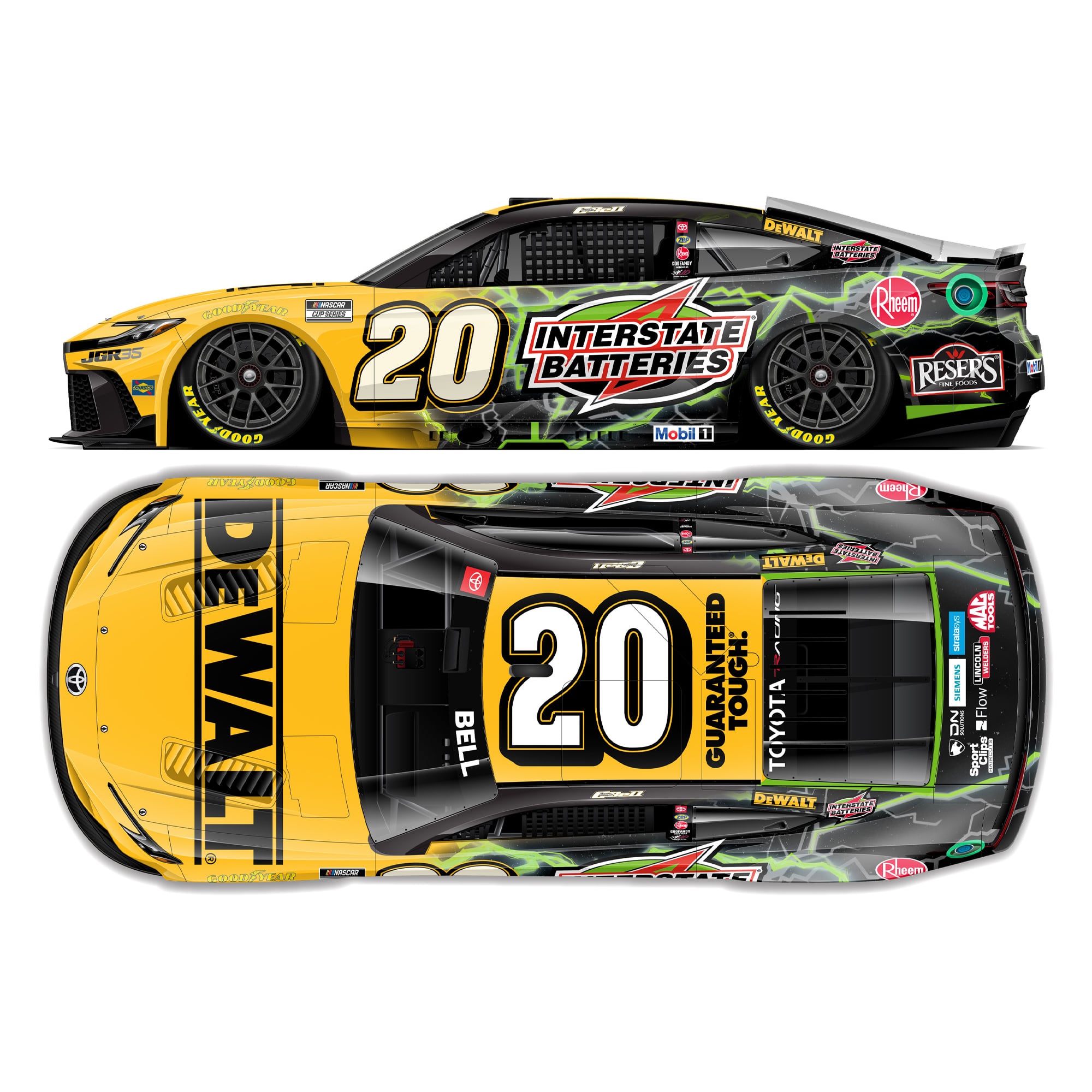 Christopher Bell Action Racing 2026 #20 DeWalt/Interstate Batteries 1: ...