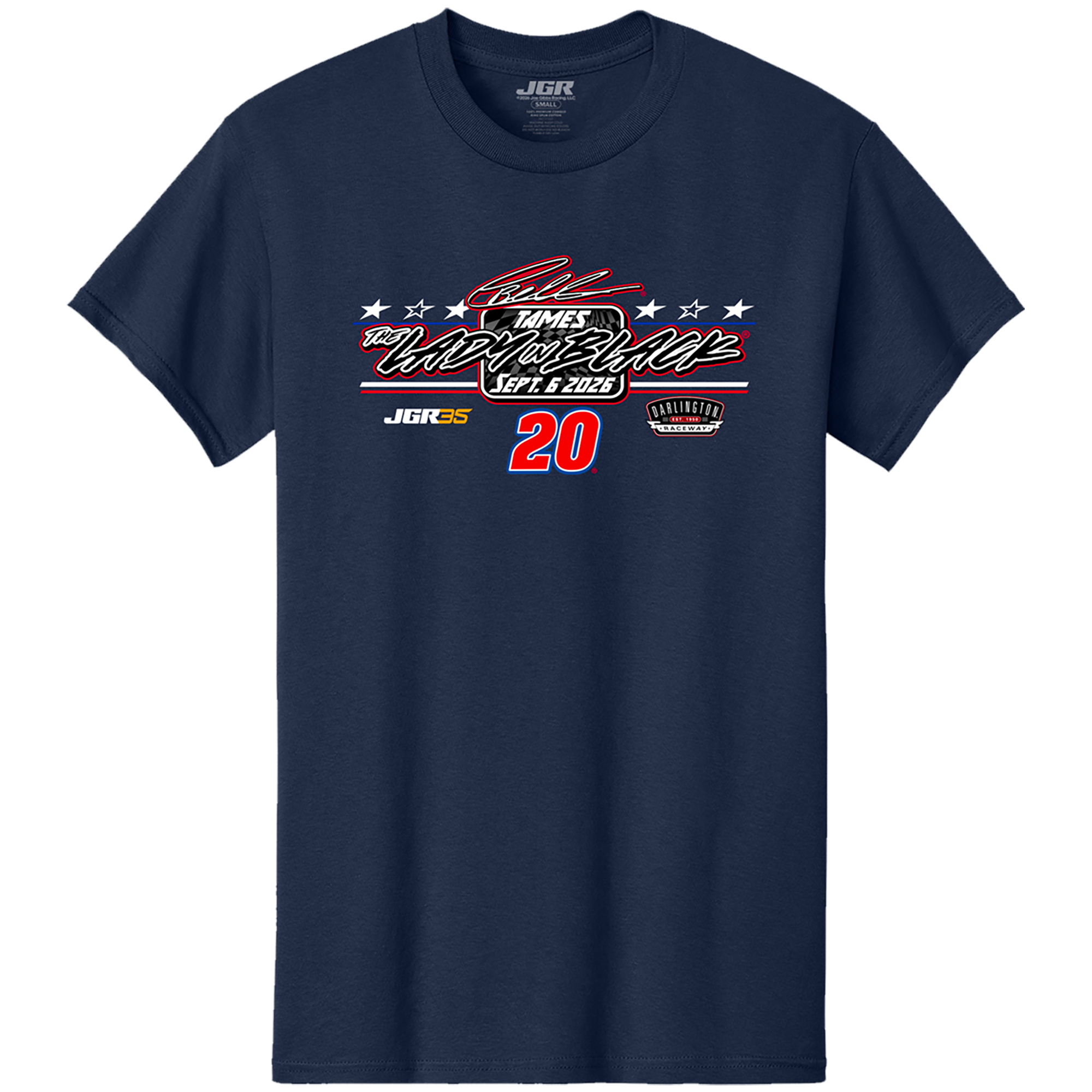 T-shirt homme Classic Ink Athletic bleu marine Christopher Bell, vainqueur de la course Cook Out Southern 500 2026