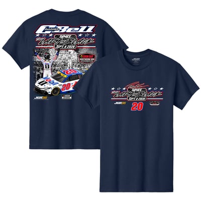 Christopher Bell Classic Ink 2026 Cook Out Southern 500 Race Winner T-Shirt - Athletic Navy