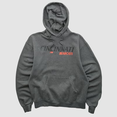 Cincinnati Bearcats Champion 2000s Hooded Pullover Sweatshirt - Charcoal - S by Fanatics Real Vintage