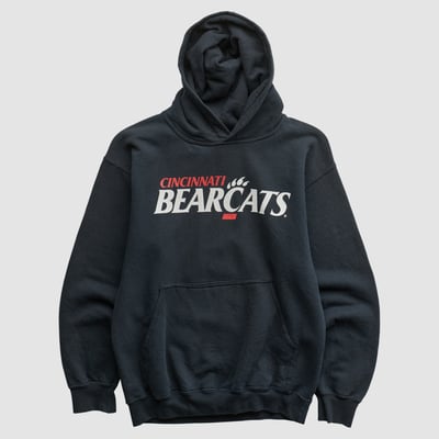 Cincinnati Bearcats Collegiate 2010s Hooded Pullover Sweatshirt - Black - S by Fanatics Real Vintage