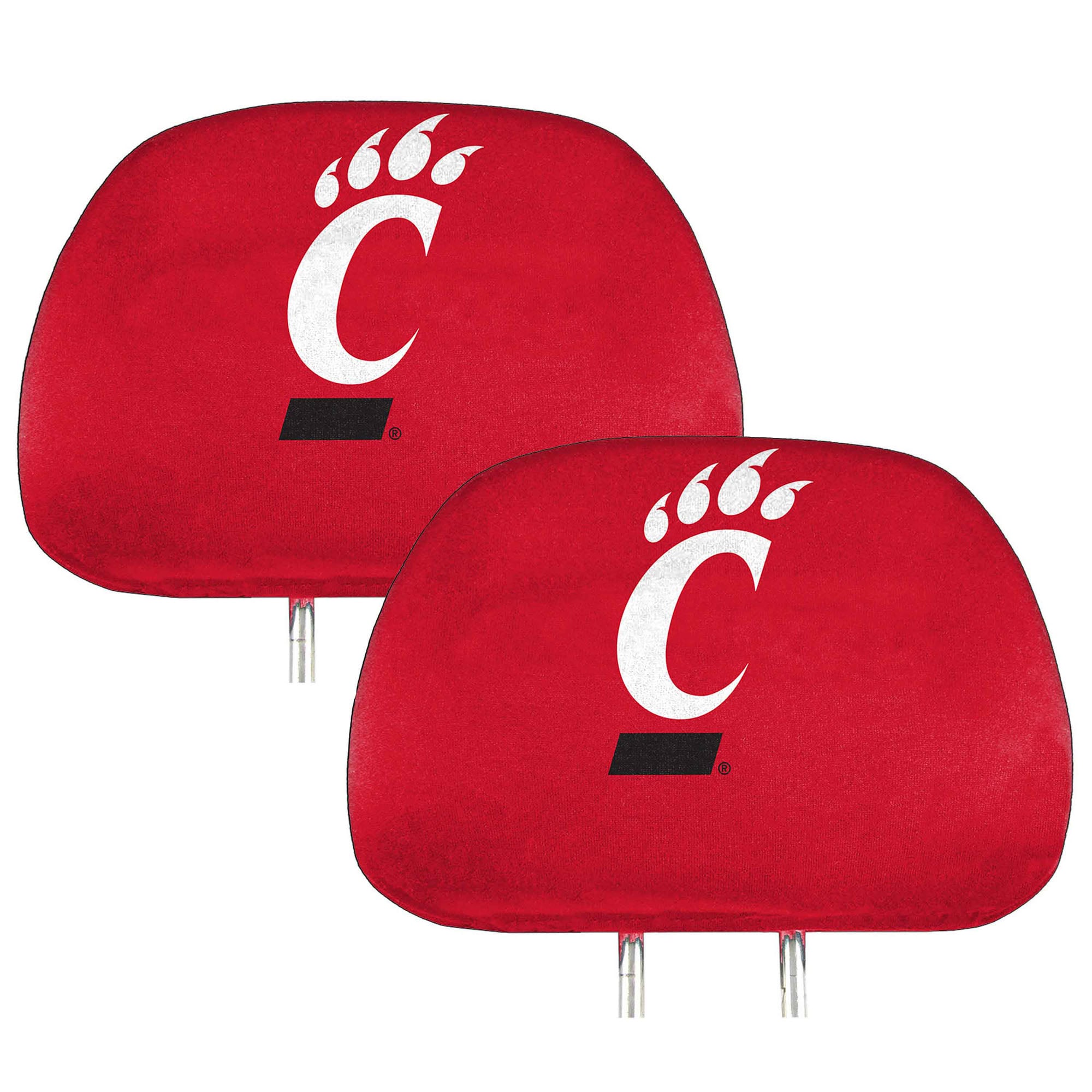 Housses d'appuie-tête imprimées Logo Brands Cincinnati Bearcats (lot de deux)