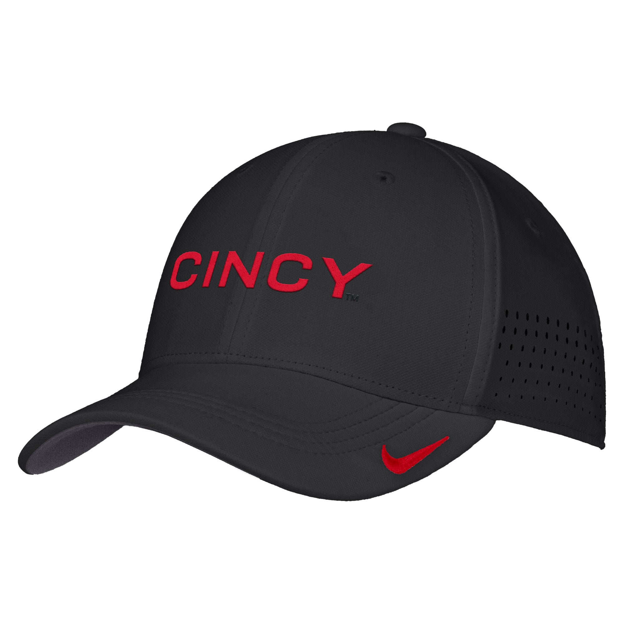 Men's Nike Cincinnati Bearcats 2026 On-Field AeroBill SwooshFlex Dri-FIT Hat