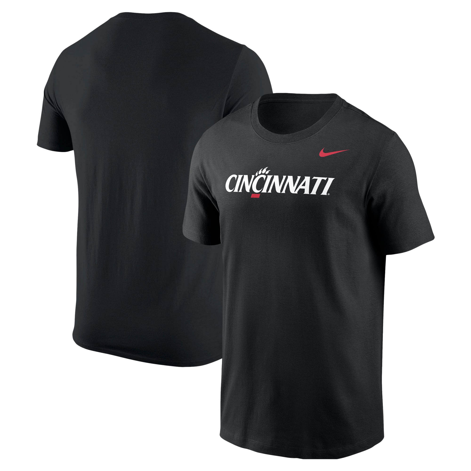 T-shirt Nike noir avec logo Cincinnati Bearcats pour homme