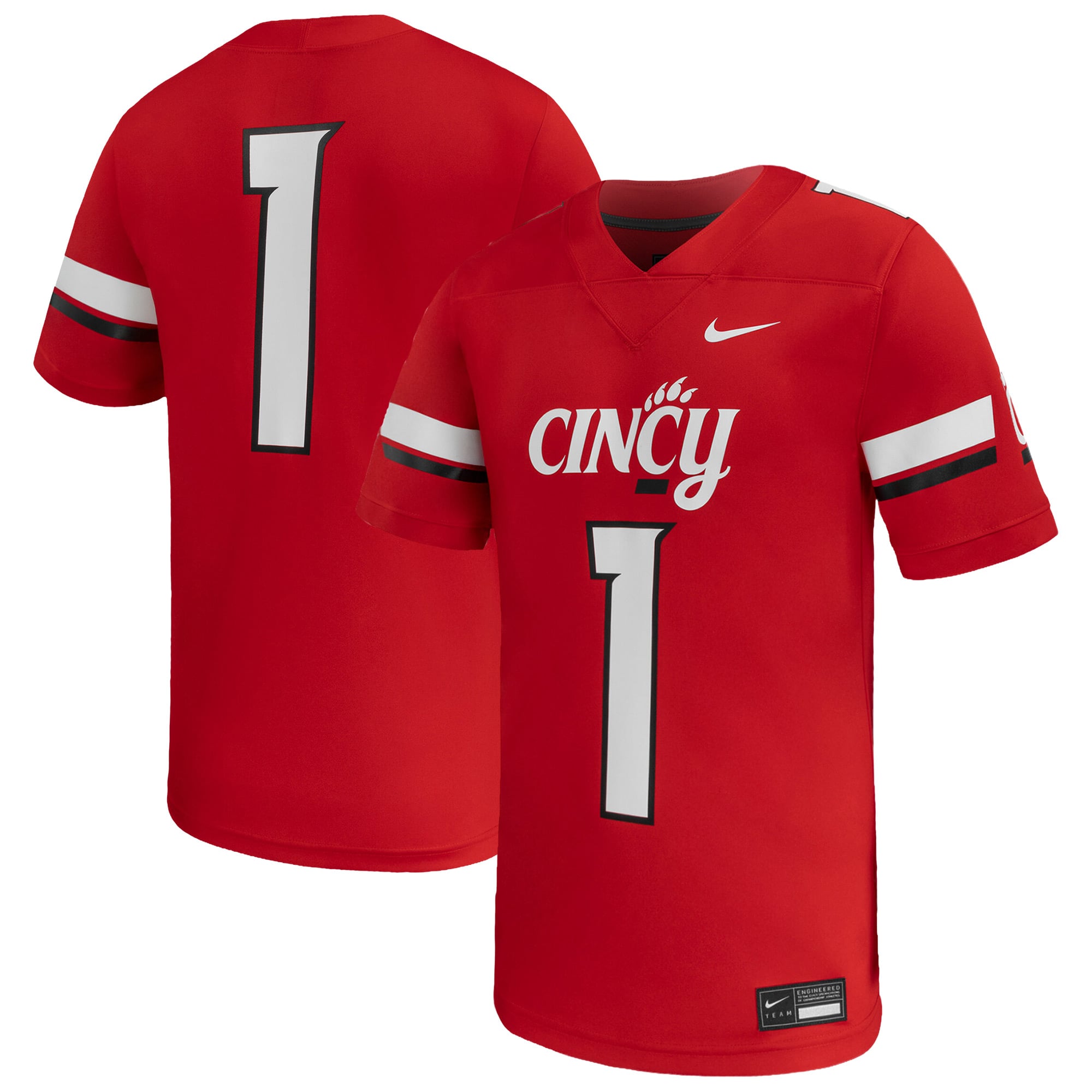 Men's Nike  Red Cincinnati Bearcats Replica Football Jersey