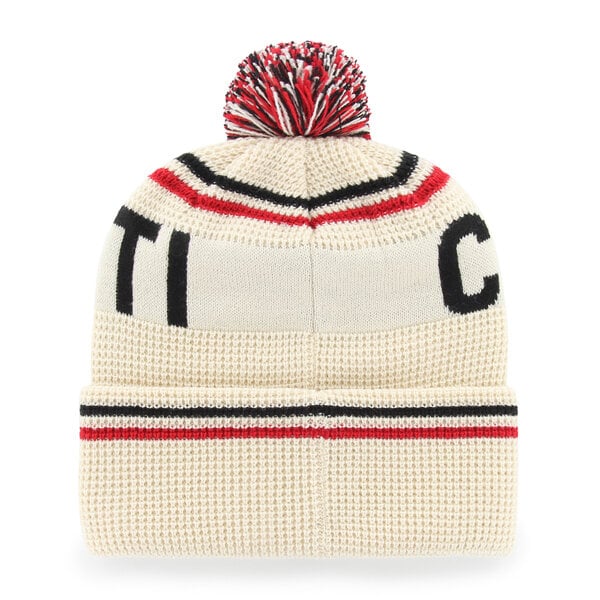 Bonnet unisexe '47 crème Cincinnati Bearcats en maille gaufrée à revers avec pompon