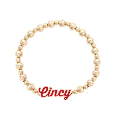 Cincinnati Bearcats CANVAS Style Women's Enamel Autograph Stretch Bracelet