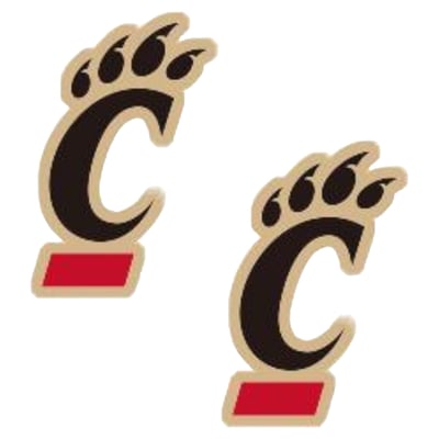 Cincinnati Bearcats CANVAS Style Women's Logo Stud Earrings