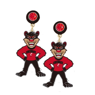 Cincinnati Bearcats CANVAS Style Women's Resin Earrings