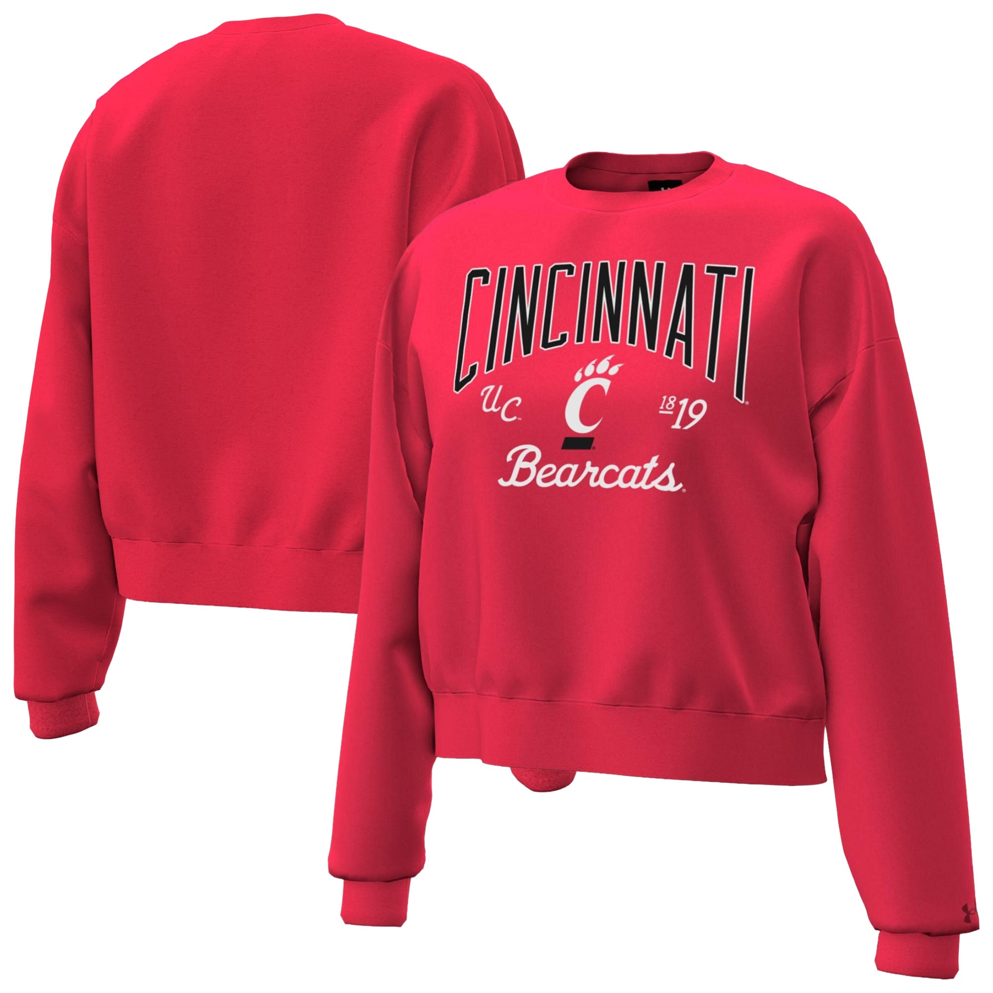 Women's Under Armour Red Cincinnati Bearcats Icon Fleece Sweatshirt