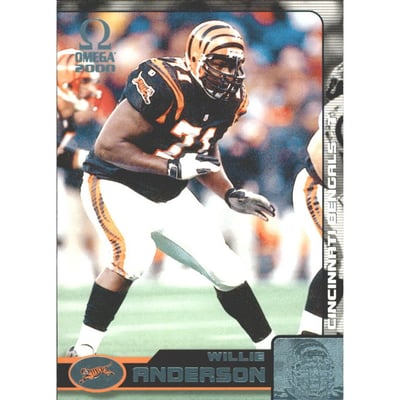 2000 Pacific Omega Platinum Blue #30 Willie Anderson