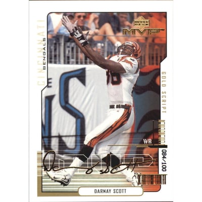 2000 Upper Deck MVP Gold Script #36 Darnay Scott