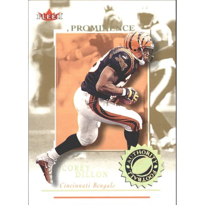 2001 Fleer Authority Prominence 125 #80 Corey Dillon
