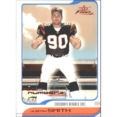 2001 Fleer Focus Numbers #220 Justin Smith/97