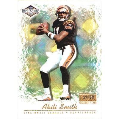2001 Pacific Impressions Premiere Date #30 Akili Smith