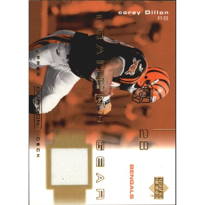 2001 Upper Deck Ovation Training Gear #TCD Corey Dillon