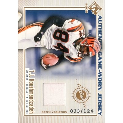 2002 Private Stock Game Worn Jerseys Patches #29 T.J. Houshmandzadeh/124