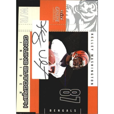 2003 Fleer Genuine Insider Autographs #AIKW Kelley Washington