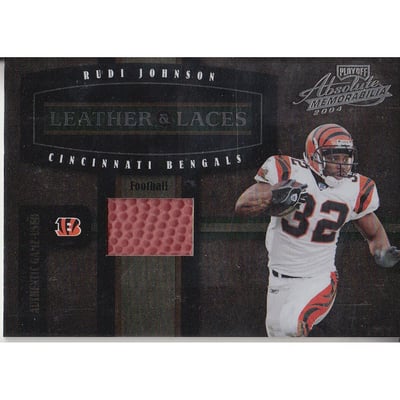 2004 Absolute Memorabilia Leather and Laces Combos #LL19 Rudi Johnson