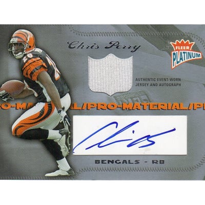 2004 Fleer Platinum Pro Material Jerseys Autographs #PMCP Chris Perry/394