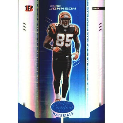 2004 Leaf Certified Materials Mirror Blue #23 Chad Johnson
